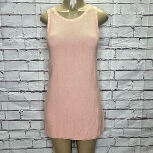 White House Black Market Women's Rose Gold Knit Sweater Dress Size Large